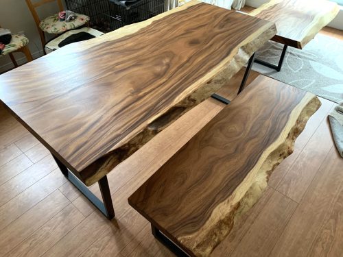 モンキーポッド　テーブル・ベンチ