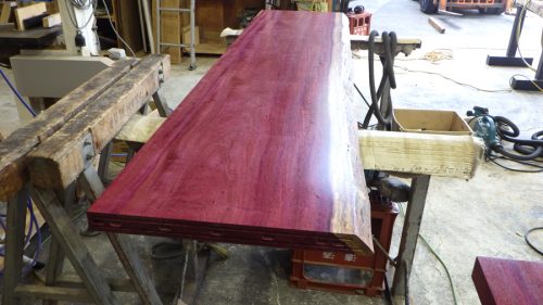 パープルハート　カウンター　ガラス塗装2