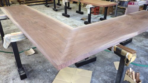 ウォルナット　カウンタ―　無塗装2