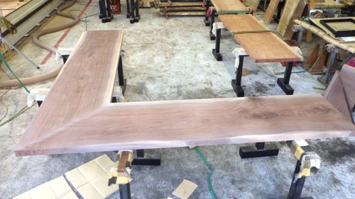 ウォルナット　カウンタ―　無塗装