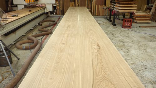 タモ2枚接ぎ天板　無塗装