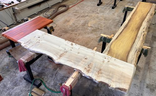 いろこ・ポプラ・パドック　コの字型カウンタ—無塗装