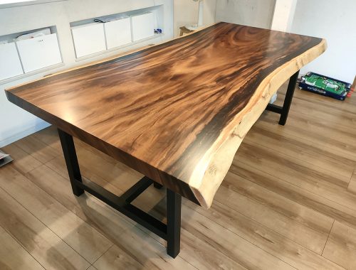 モンキーポッド　テーブル　ウレタン塗装