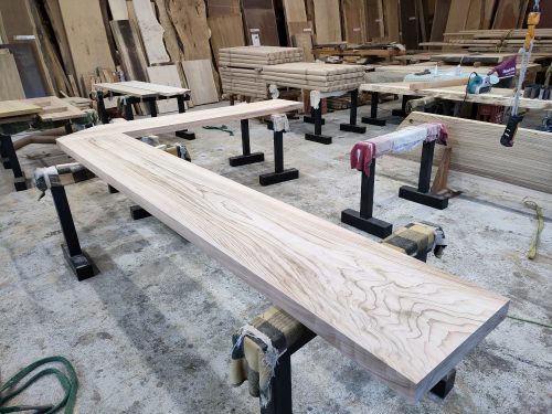 杉L型カウンタ／無塗装